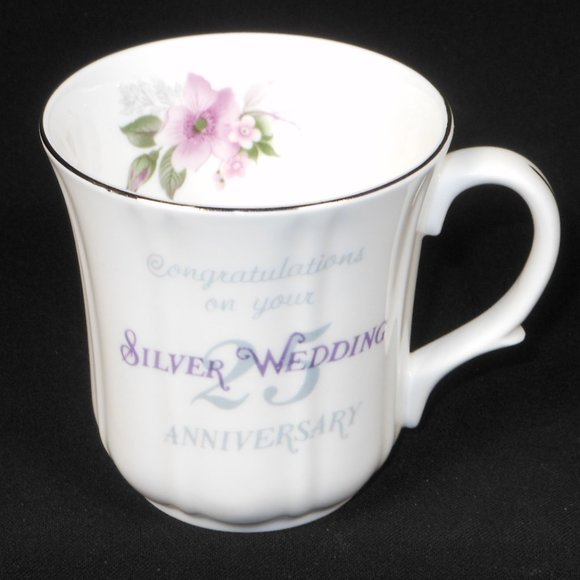 2 coffee mugs. Duchess UK Gillian for 25th wedding anniersary - Picture 4 of 7